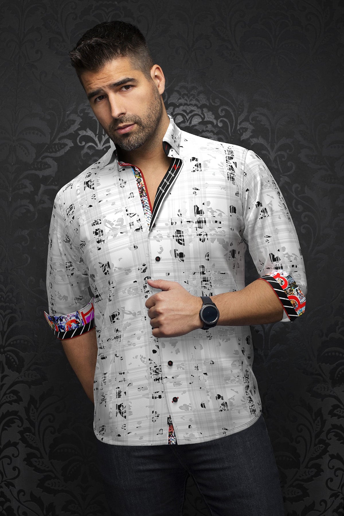 Chemise manches longues pour homme par Au Noir | CONTRERAS Blanc | Machemise.ca, inventaire complet de la marque Au Noir