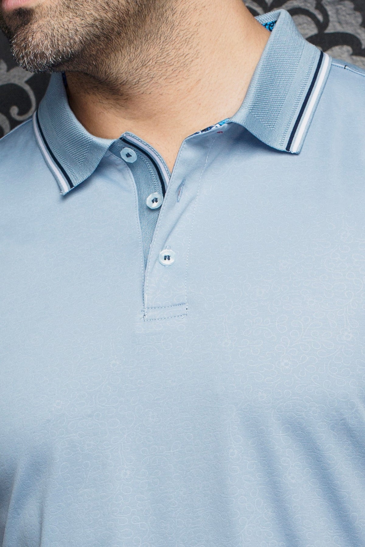 Polo pour homme par Au Noir | DELLARIO Bleu Clair | Machemise.ca, inventaire complet de la marque Au Noir
