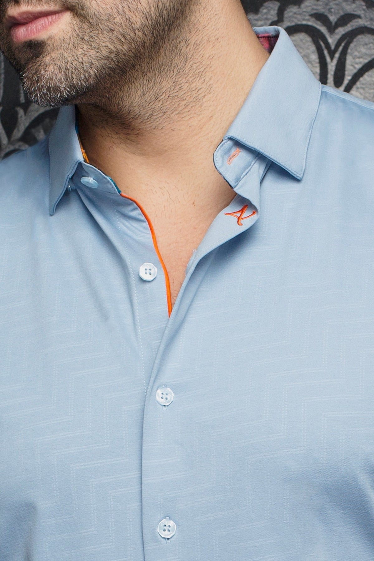 Chemise manches courtes en Knit pour homme par Au Noir | DIVENERE(SS) Bleu Clair | Machemise.ca, inventaire complet de la marque Au Noir