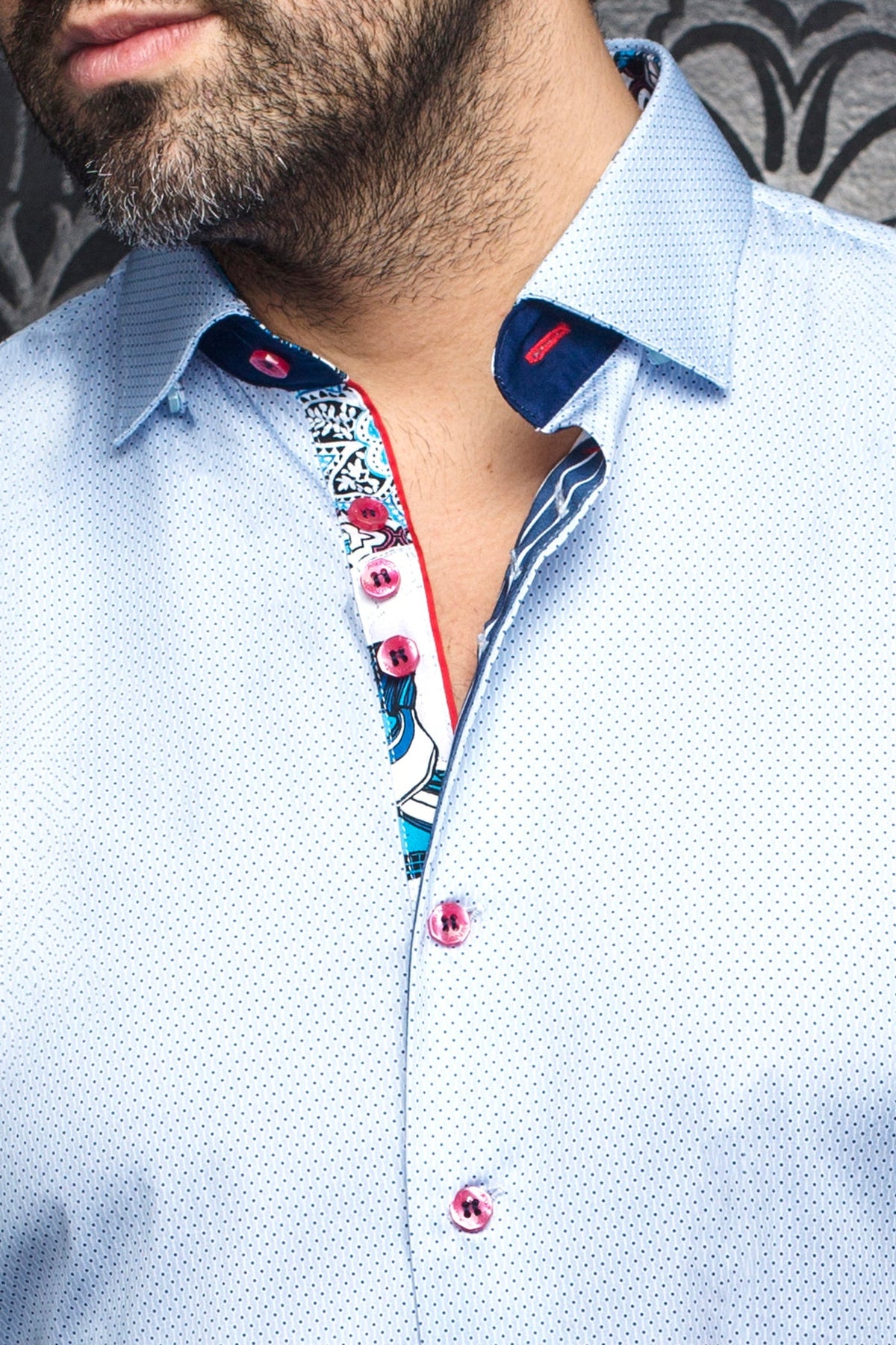 Chemise manches longues pour homme par Au Noir | DOLTO Bleu Clair | Machemise.ca, inventaire complet de la marque Au Noir