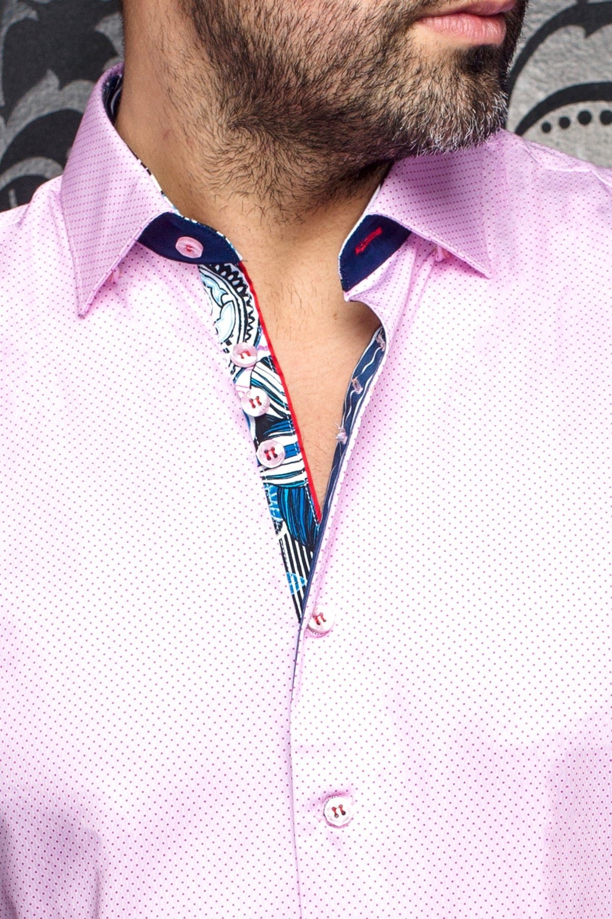 Chemise manches longues pour homme par Au Noir | DOLTO Rose Fuchsia | Machemise.ca, inventaire complet de la marque Au Noir