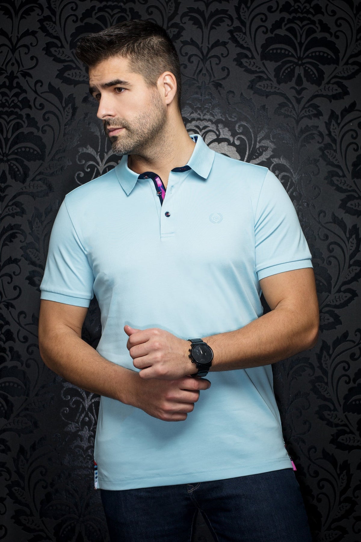 Polo pour homme par Au Noir | EAGLE Turquoise Clair | Machemise.ca, inventaire complet de la marque Au Noir