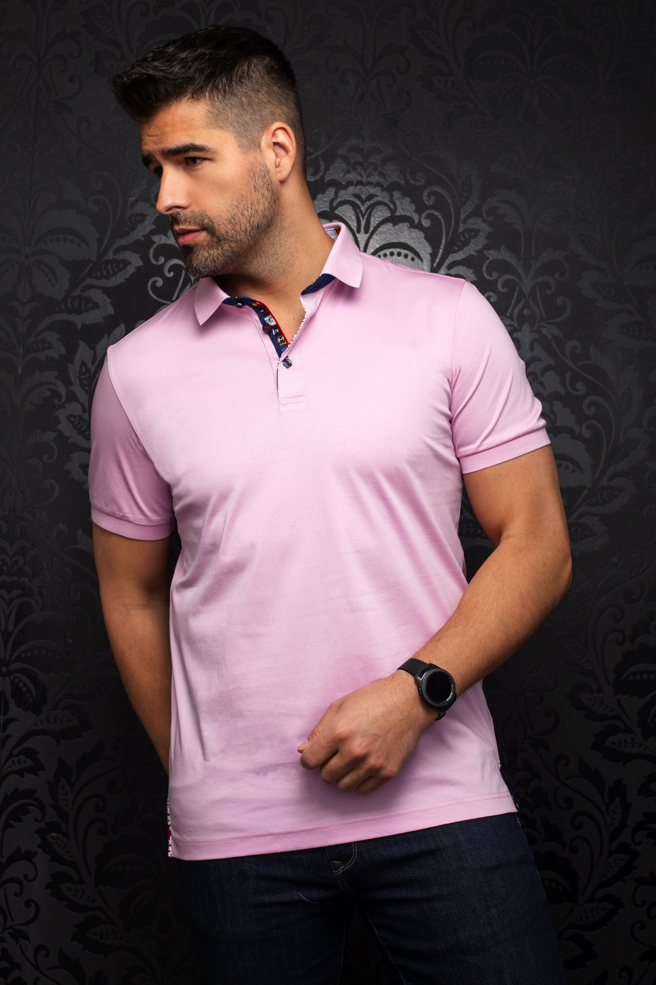 Polo pour homme par Au Noir | EAGLE pink | Machemise.ca, inventaire complet de la marque Au Noir