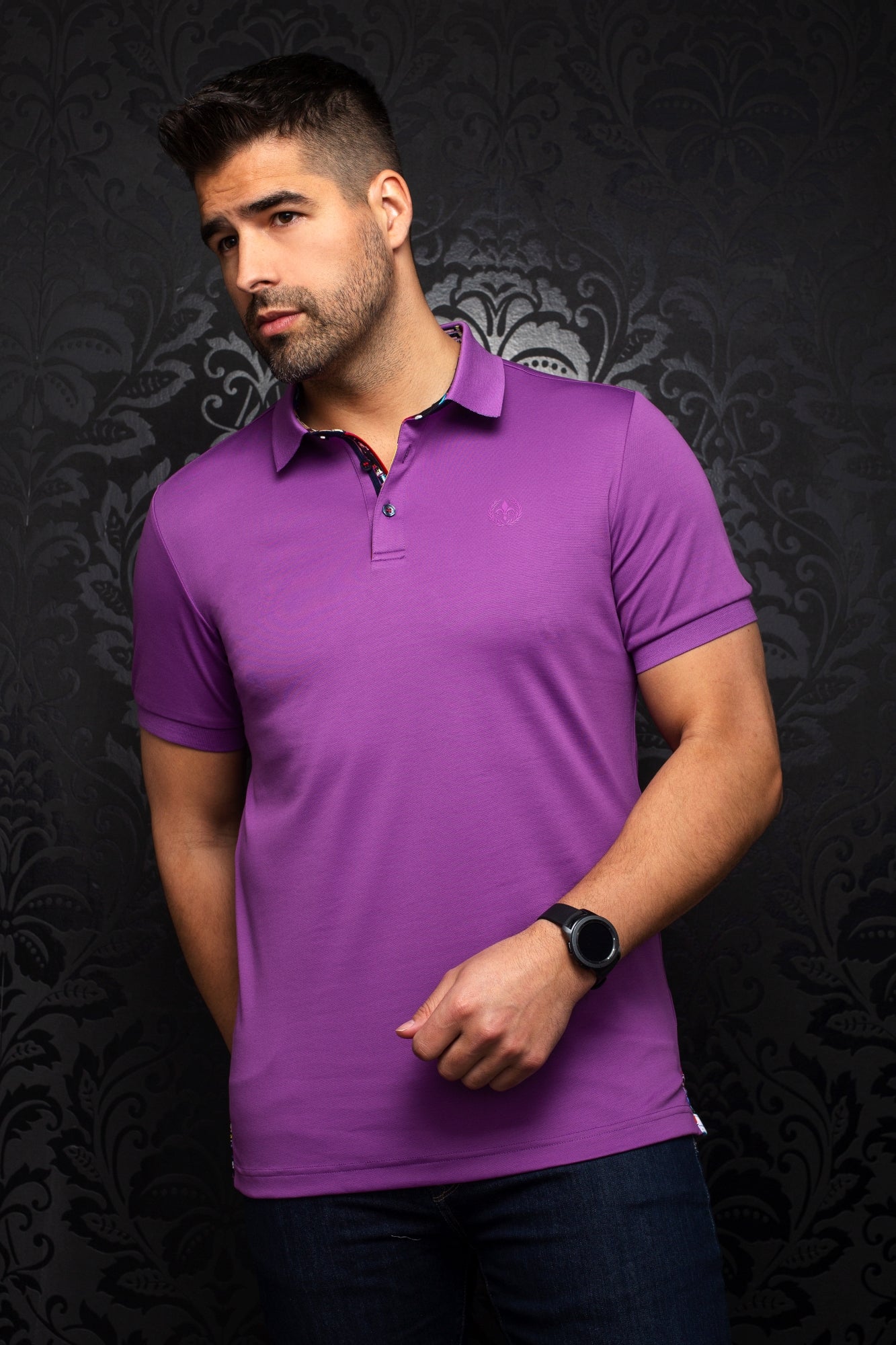 Polo pour homme par Au Noir | EAGLE purple | Machemise.ca, inventaire complet de la marque Au Noir