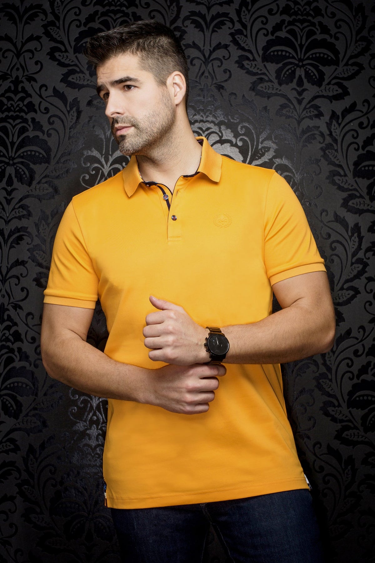 Polo pour homme par Au Noir | EAGLE Tangerine | Machemise.ca, inventaire complet de la marque Au Noir