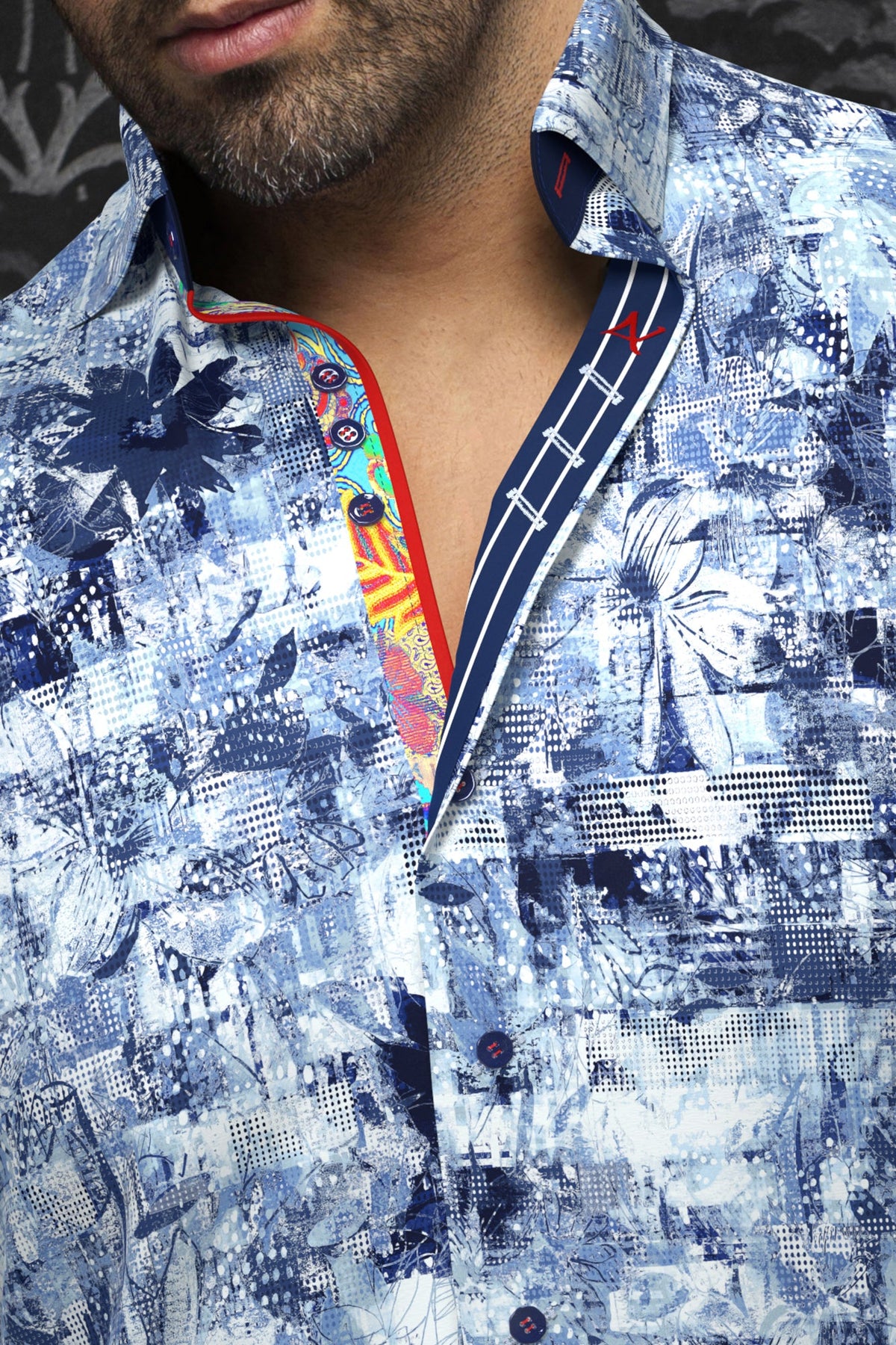 Chemise manches longues en Knit pour homme par Au Noir | GOMERA Indigo | Machemise.ca, inventaire complet de la marque Au Noir