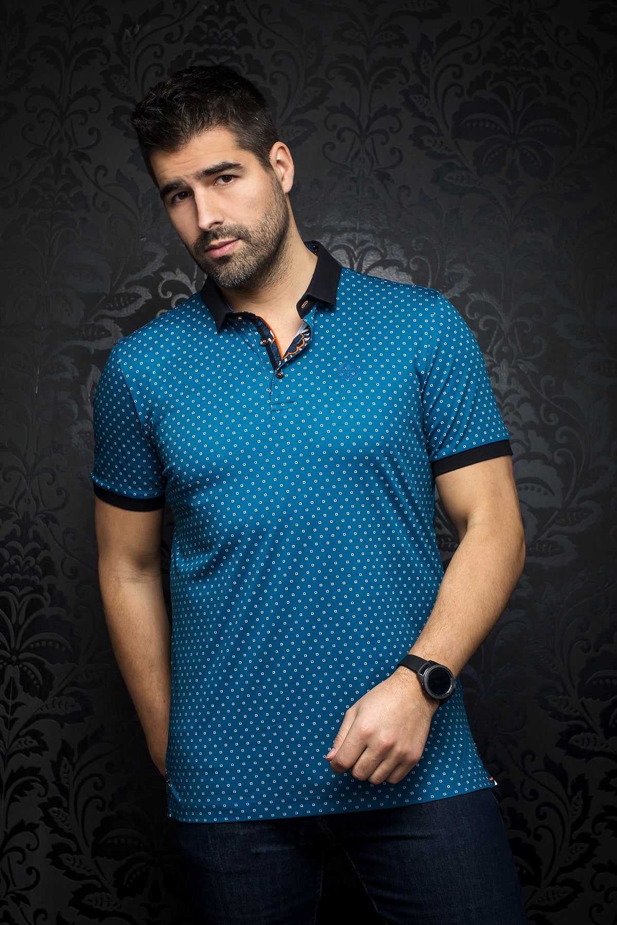 Polo pour homme par Au Noir | HEROLD Teal | Machemise.ca, inventaire complet de la marque Au Noir