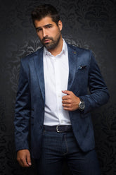 Veston pour homme par Au Noir | JACKMAN Marine/navy | Machemise.ca, inventaire complet de la marque Au Noir