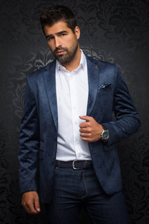 Veston pour homme par Au Noir | JACKMAN Marine/navy | Machemise.ca, inventaire complet de la marque Au Noir