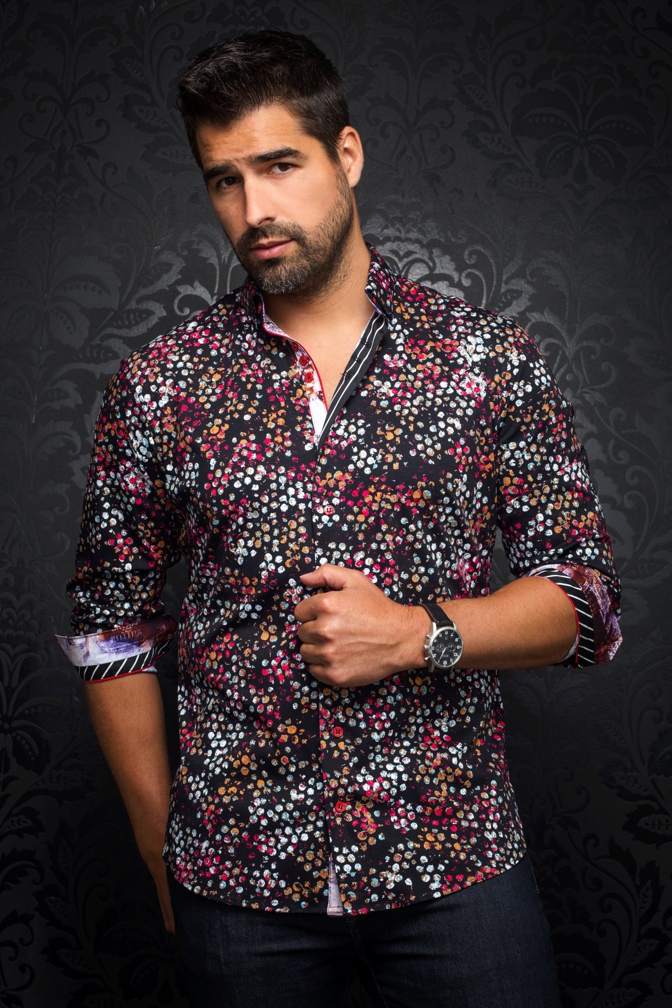 Chemise manches longues en Knit pour homme par Au Noir | JAVA Multi/multi | Machemise.ca, inventaire complet de la marque Au Noir