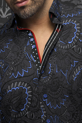 Chemise manches longues en Knit pour homme par Au Noir | KAHLO Noir Bleu | Machemise.ca, inventaire complet de la marque Au Noir