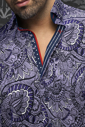 Chemise manches longues en Knit pour homme par Au Noir | KAHLO Lavande | Machemise.ca, inventaire complet de la marque Au Noir