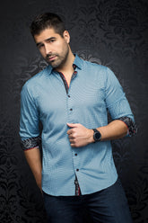 Chemise manches longues pour homme par Au Noir | KNOX turquoise | Machemise.ca, inventaire complet de la marque Au Noir