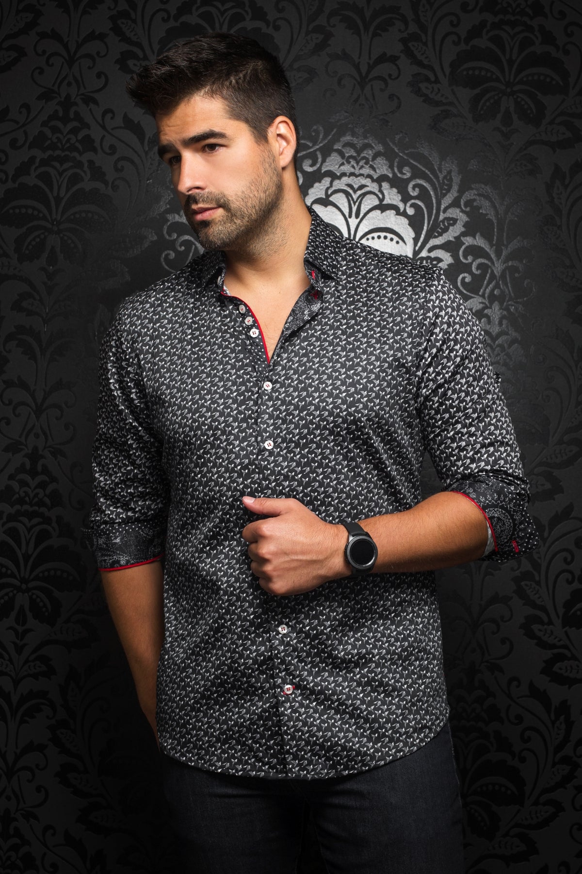 Chemise manches longues en Knit Au Noir - MAKI Black - Machemise.ca, Inventaire complet de la marque Au Noir