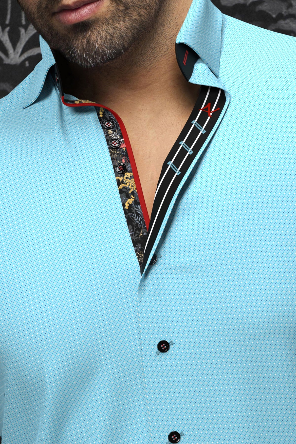 Chemise manches courtes en Knit pour homme par Au Noir | MARSDEN(SS) Turquoise | Machemise.ca, inventaire complet de la marque Au Noir