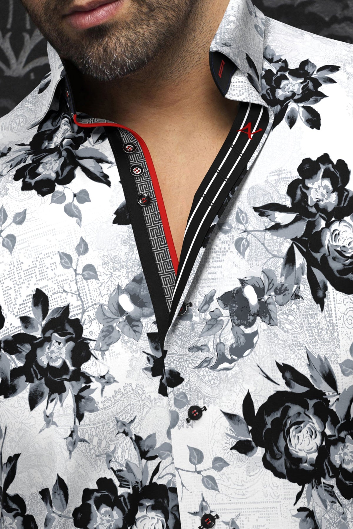 Chemise manches longues en Knit pour homme par Au Noir | MENOTTI Blanc | Machemise.ca, inventaire complet de la marque Au Noir