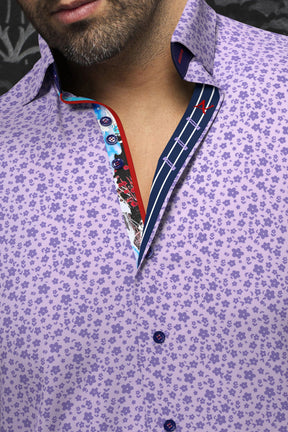 Chemise manches longues pour homme par Au Noir | MINORI Lavande | Machemise.ca, inventaire complet de la marque Au Noir