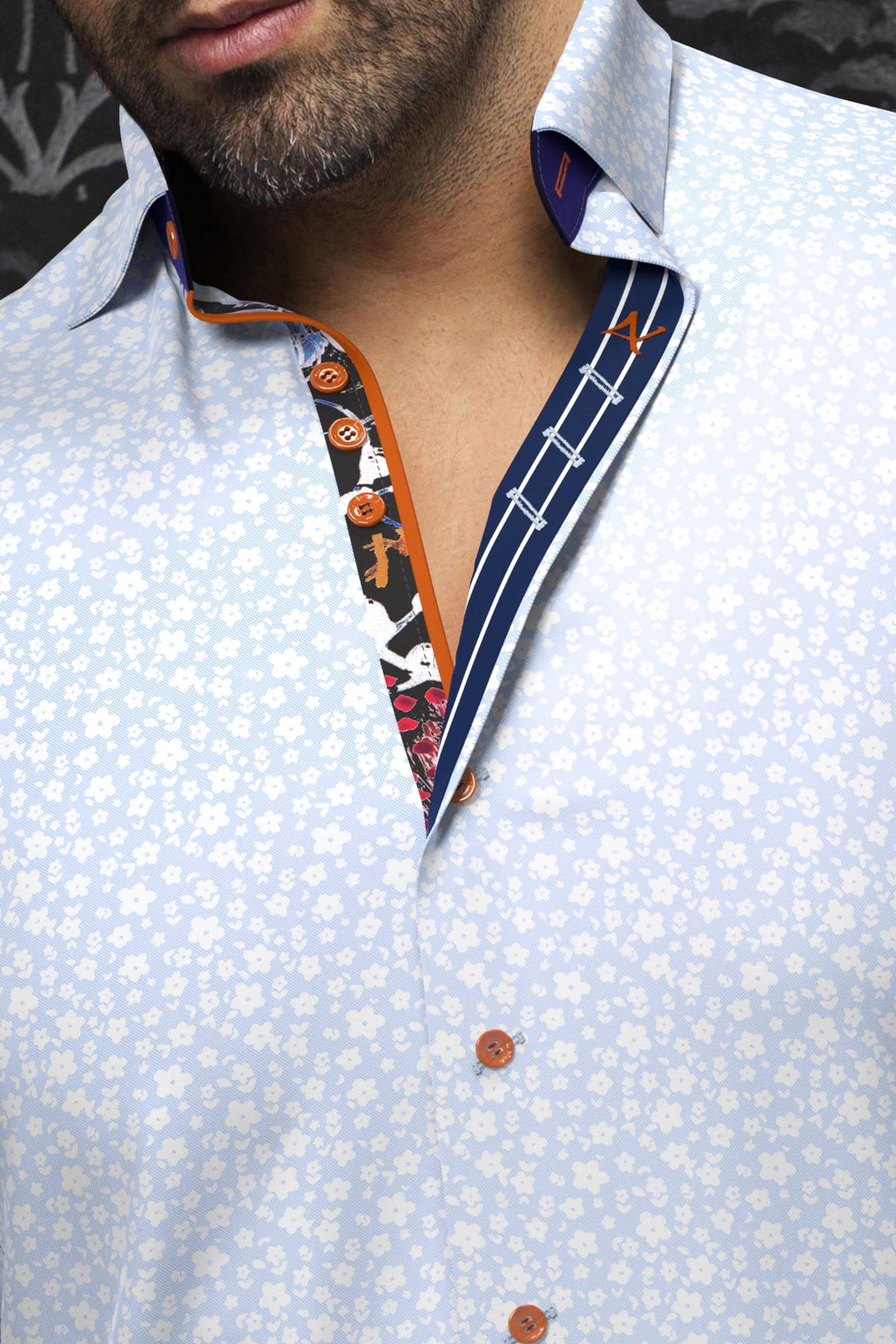 Chemise manches longues pour homme par Au Noir | MINORI Bleu Clair | Machemise.ca, inventaire complet de la marque Au Noir