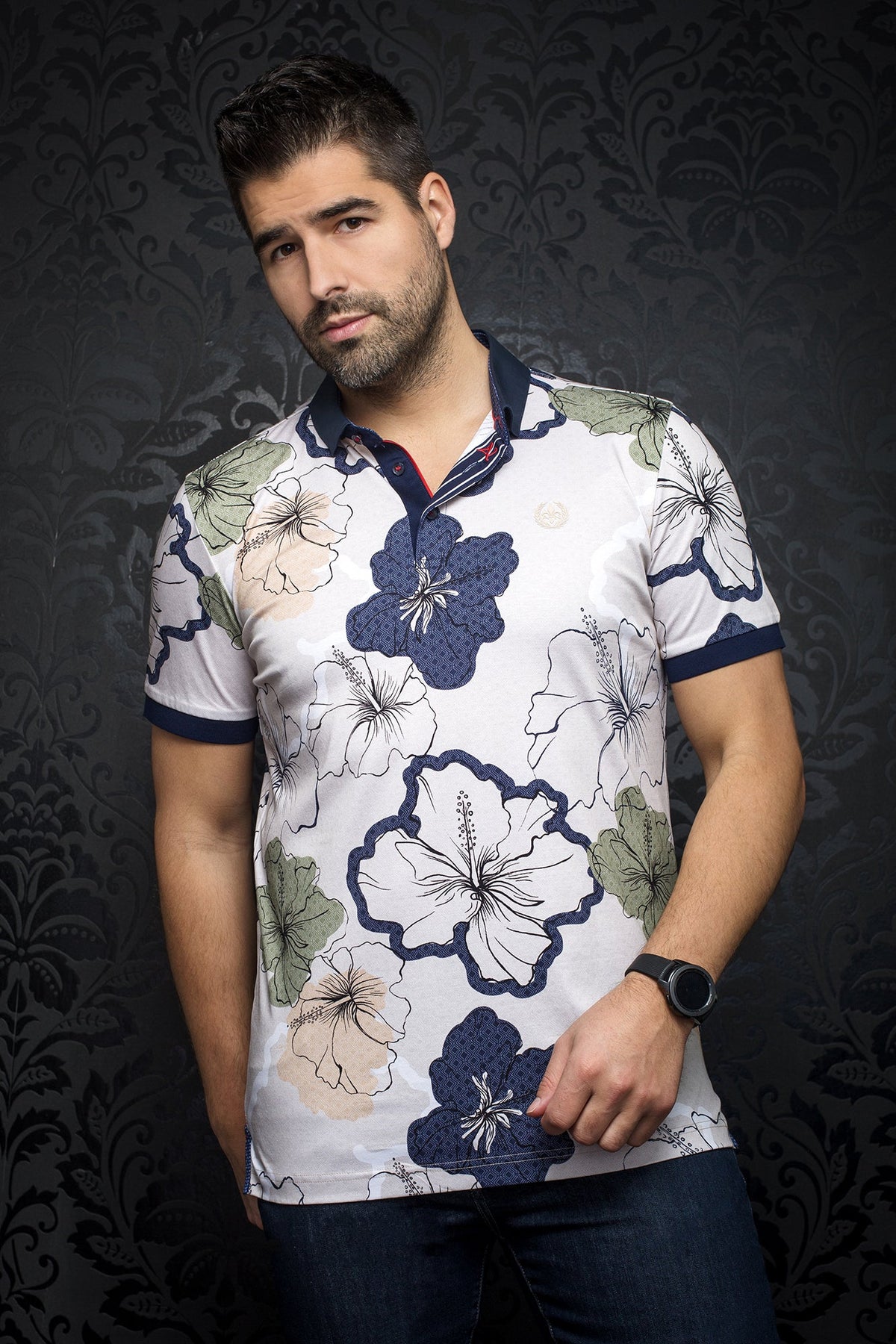 Polo pour homme par Au Noir | MOLOKAI STONE OLIVE | Machemise.ca, inventaire complet de la marque Au Noir