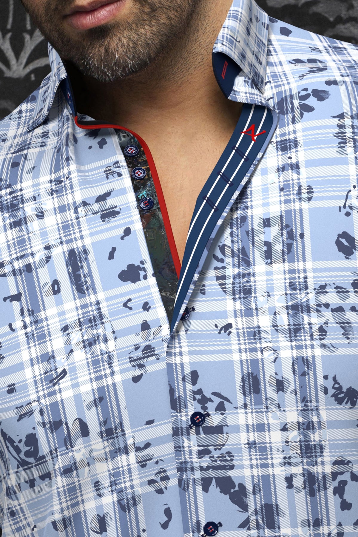 Chemise manches courtes pour homme par Au Noir | NORIYO(SS) Bleu | Machemise.ca, inventaire complet de la marque Au Noir
