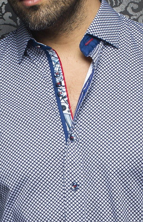 Chemise manches longues en Knit Au Noir - O'CONNOR WHITE NAVY - Machemise.ca, Inventaire complet de la marque Au Noir