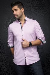 Chemise manches longues en Knit pour homme par Au Noir | PARINI pink | Machemise.ca, inventaire complet de la marque Au Noir
