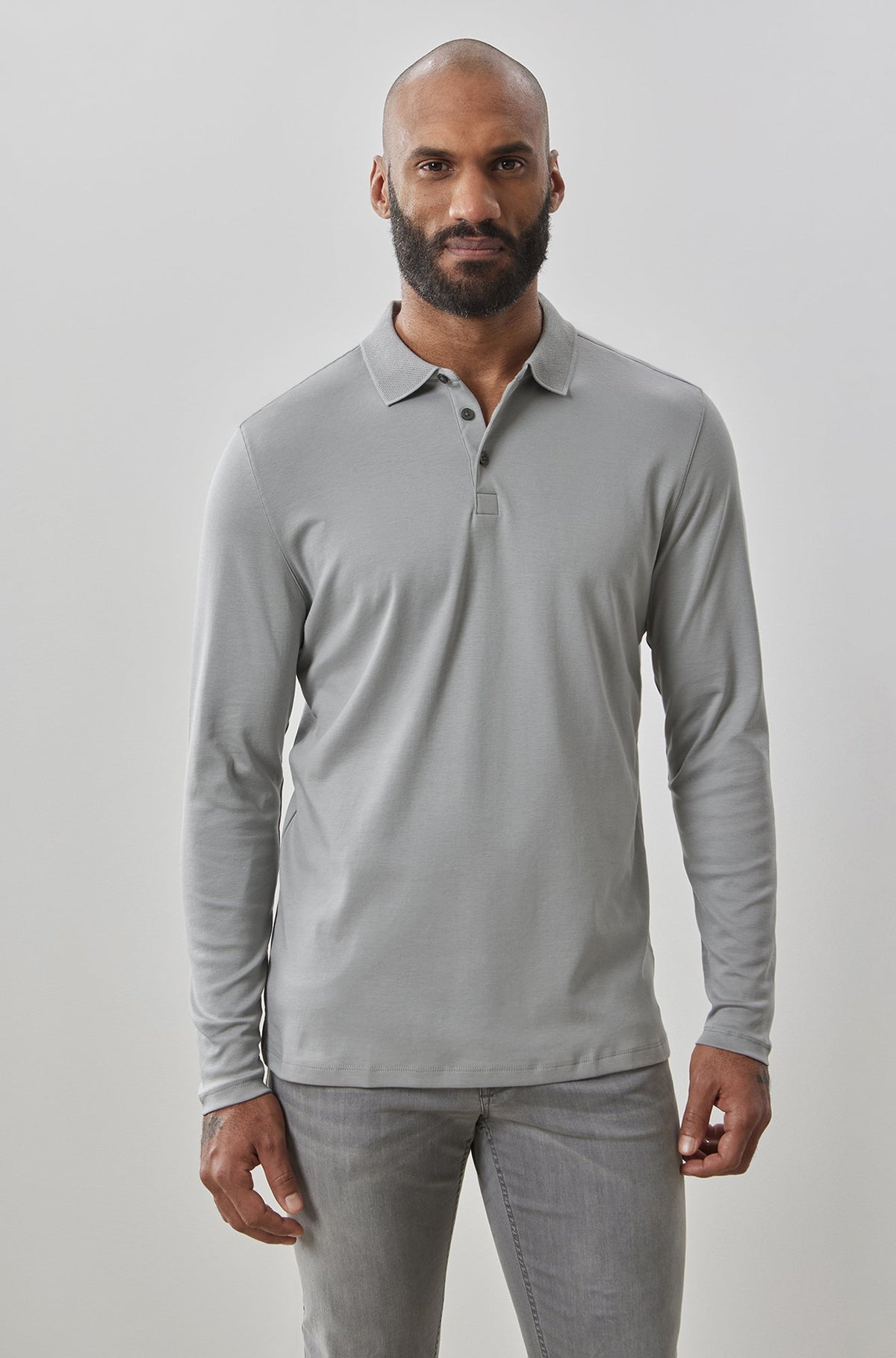 Polo honeycomb pour homme par Robert Barakett | Georgia RB01384 Gris Griffon | Machemise.ca, vêtements mode pour hommes