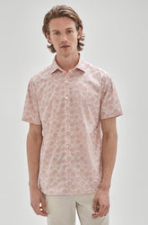 Chemise manches courtes pour homme par Robert Barakett | RB31045/Summit Rock Corail/Coral| Machemise.ca, vêtements mode pour hommes