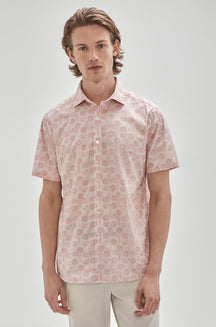 Chemise manches courtes pour homme par Robert Barakett | RB31045/Summit Rock Corail/Coral| Machemise.ca, vêtements mode pour hommes