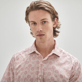 Chemise manches courtes pour homme par Robert Barakett | RB31045/Summit Rock Corail/Coral| Machemise.ca, vêtements mode pour hommes