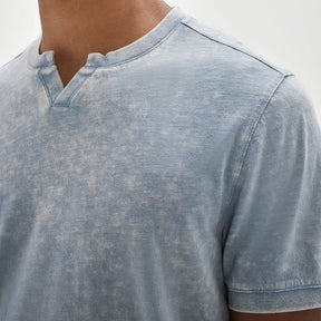 T-Shirt split pour homme par Robert Barakett | RB31075/Reno Bleu/Blue| Machemise.ca, vêtements mode pour hommes