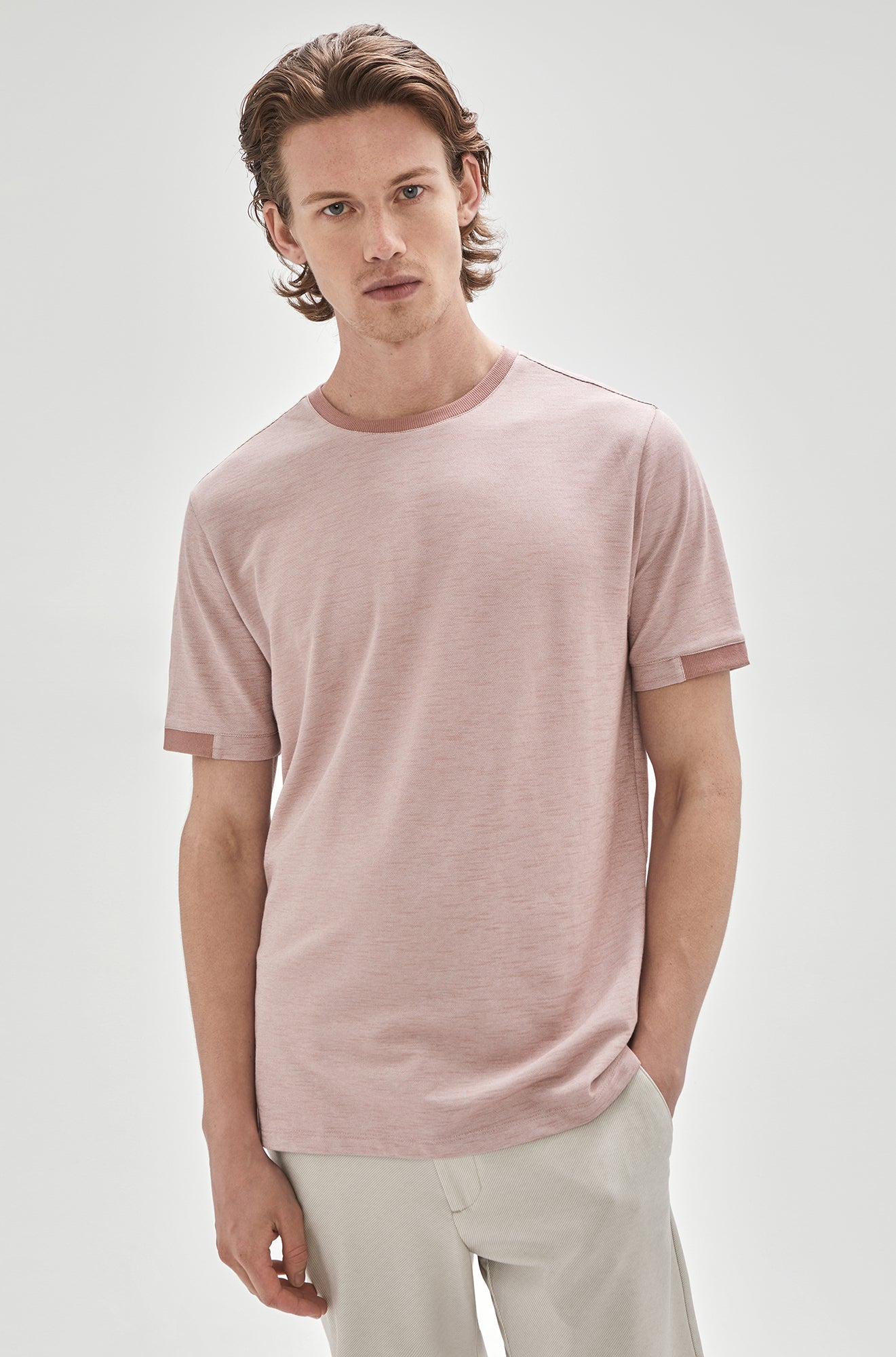 T-Shirt pour homme par Robert Barakett | RB31091/Whitner Tulipe Corail/Coral Tulip| Machemise.ca, vêtements mode pour hommes