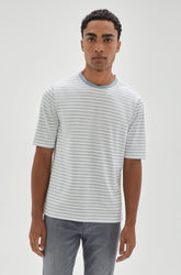 T-Shirt barré pour homme par Robert Barakett | RB31098/Wader Bleu/Blue| Machemise.ca, vêtements mode pour hommes