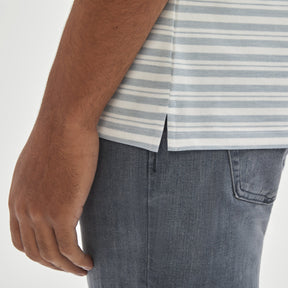 T-Shirt barré pour homme par Robert Barakett | RB31098/Wader Bleu/Blue| Machemise.ca, vêtements mode pour hommes