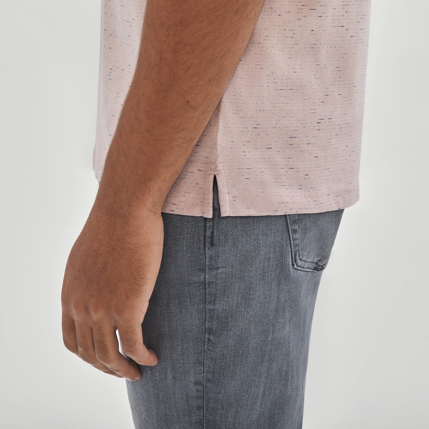 T-Shirt col y pour homme par Robert Barakett | RB31100/Francis Rose/Pink| Machemise.ca, vêtements mode pour hommes
