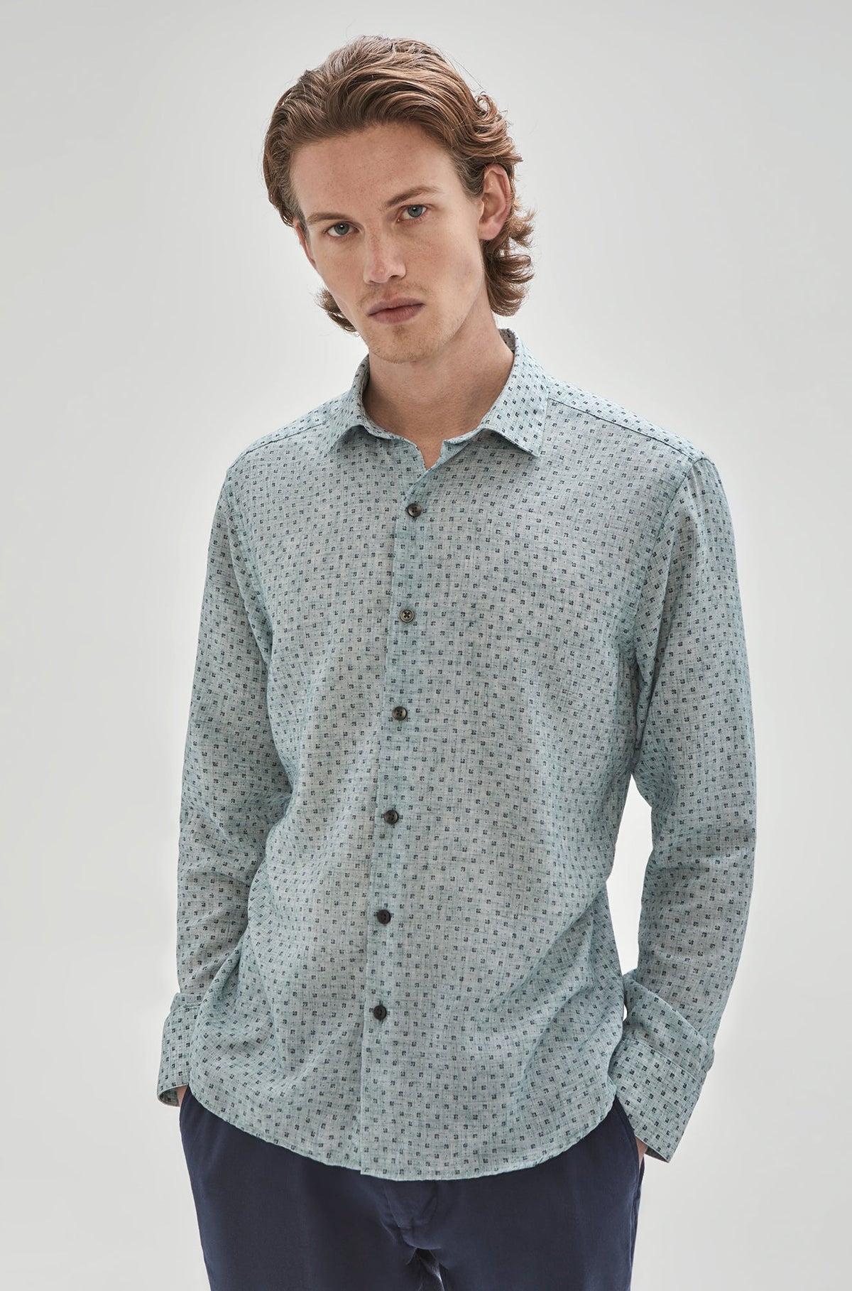 Chemise manches longues pour homme par Robert Barakett | RB31143/Livingstone Vert/Green| Machemise.ca, vêtements mode pour hommes