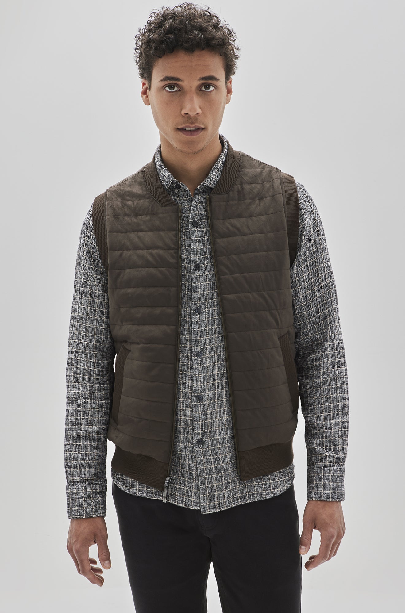 Veste sans manches pour homme par Robert Barakett | Renoir Polyfill RB32102 TAUPE | Machemise.ca, vêtements mode pour hommes
