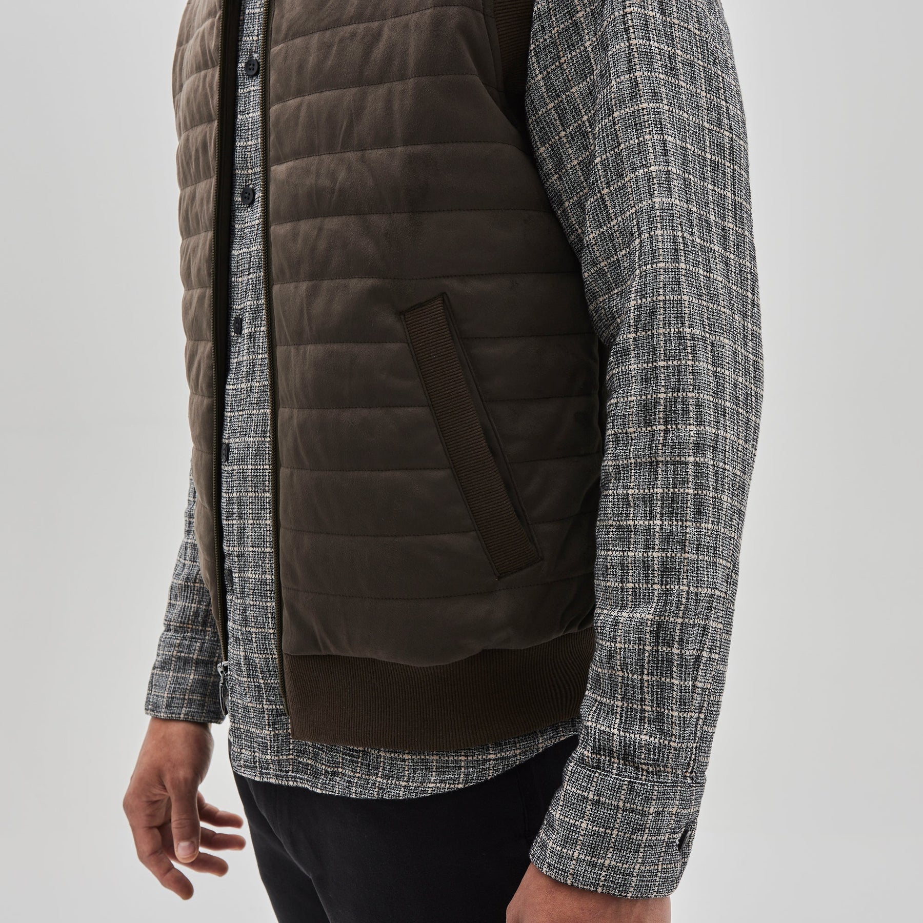 Veste sans manches pour homme par Robert Barakett | Renoir Polyfill RB32102 TAUPE | Machemise.ca, vêtements mode pour hommes