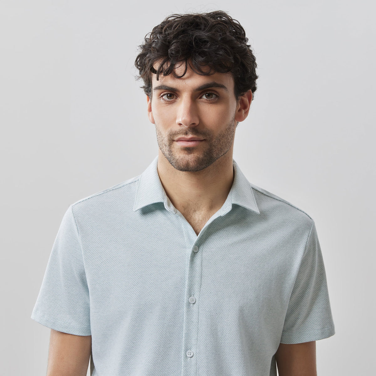 Chemise manches courtes en Knit pour homme par Robert Barakett | Keyes RB41090 TEAL1 | Machemise.ca, vêtements mode pour hommes