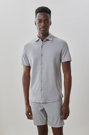 Chemise manches courtes en Knit pour homme par Robert Barakett | Robbins RB41122 GREY | Machemise.ca, vêtements mode pour hommes