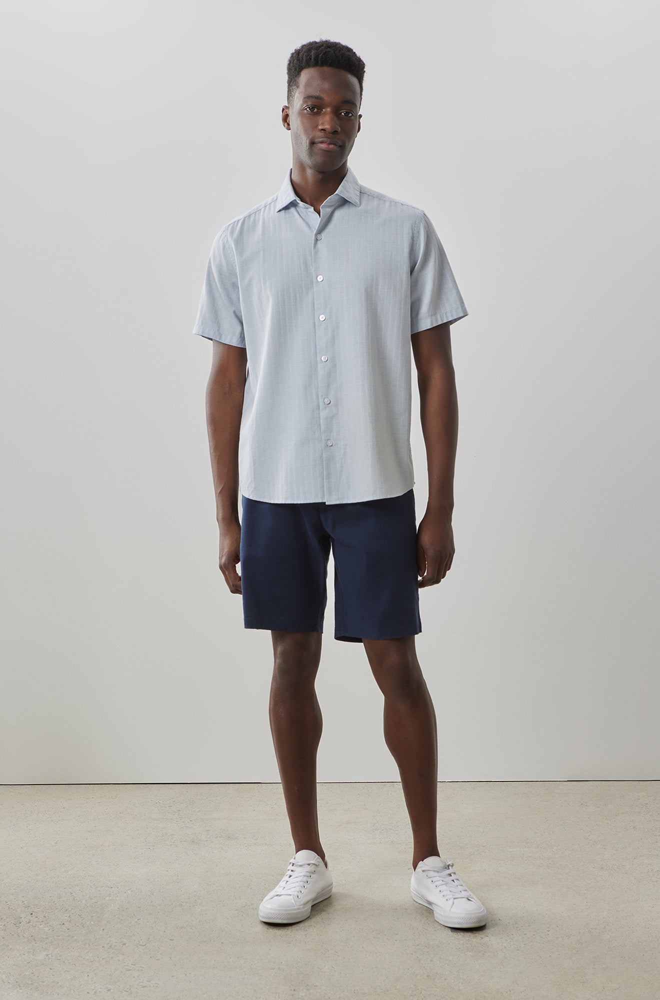 Chemise manches courtes pour homme par Robert Barakett | Silvera RB41151 BLUE | Machemise.ca, vêtements mode pour hommes