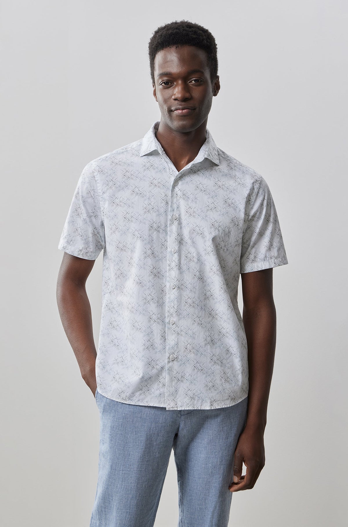 Chemise manches courtes pour homme par Robert Barakett | Forte RB41159 WHT | Machemise.ca, vêtements mode pour hommes