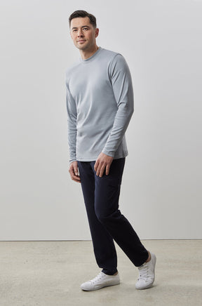 Chandail manches longues col rond pour homme par Robert Barakett | Georgia RB82247 Gris Monument | Machemise.ca, vêtements mode pour hommes
