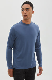 Chandail manches longues pour homme par Robert Barakett  | Georgia RB82247 Vintage Blue | Machemise.ca, vêtements mode pour hommes // Men's L.S T-Shirt by Robert Barakett | Georgia RB82247 Vintage Blue | Machemise.ca, fashion clothing for men