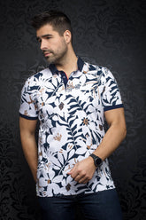 Polo pour homme par Au Noir | ROMA WHITE NAVY | Machemise.ca, inventaire complet de la marque Au Noir