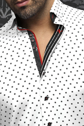 Chemise manches longues pour homme par Au Noir | SANTANA Blanc Noir | Machemise.ca, inventaire complet de la marque Au Noir