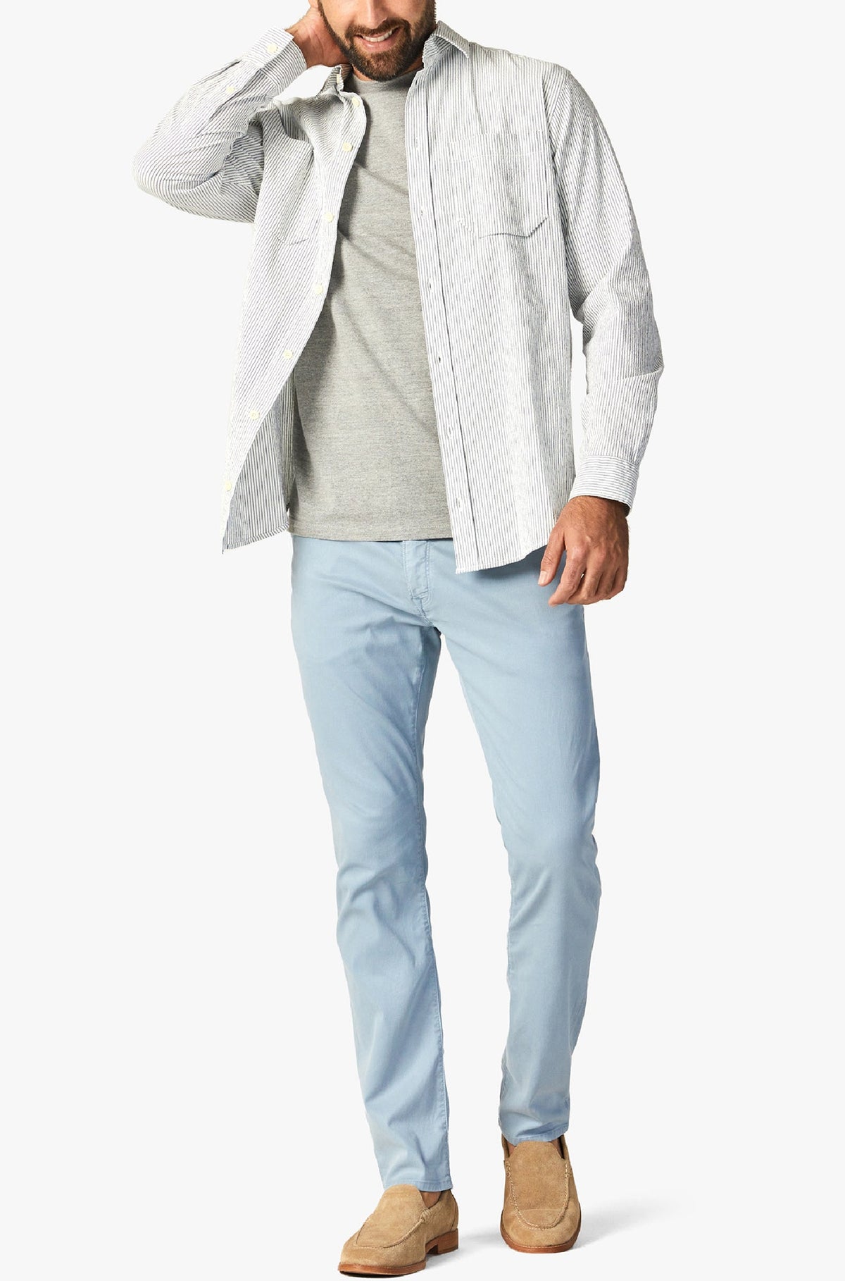Pantalon pour homme par 34 Heritage | H001014 80296 Cool Bleu Clair/Light Blue | Machemise.ca, vêtements mode pour hommes