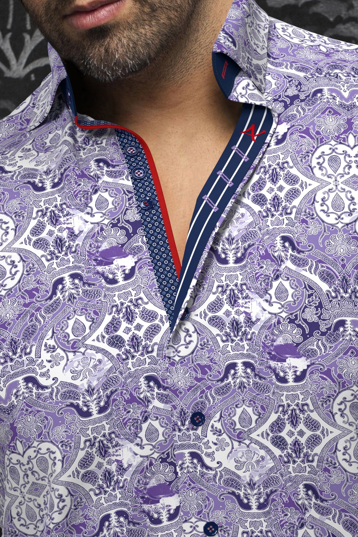Chemise manches courtes pour homme par Au Noir | TACOMA(SS) Lavande | Machemise.ca, inventaire complet de la marque Au Noir