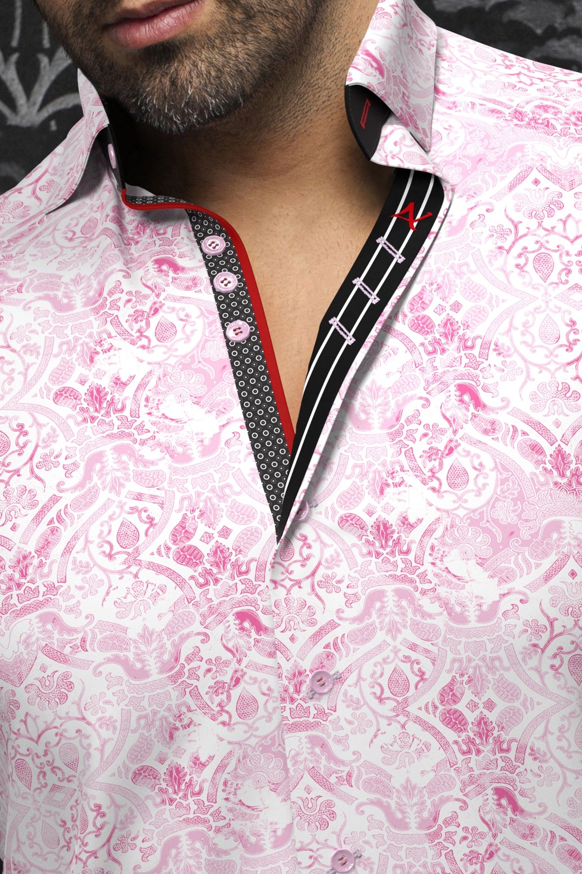 Chemise manches courtes pour homme par Au Noir | TACOMA(SS) Rose | Machemise.ca, inventaire complet de la marque Au Noir