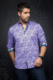Chemise manches longues en Knit pour homme par Au Noir | VICTOR lavender | Machemise.ca, inventaire complet de la marque Au Noir
